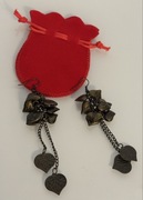 Długie kolczyki vintage z liśćmi