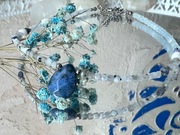 Naszyjnik choker z Dumortierytu, Akwamarynu, Sodalitu, Chalcedonu „Aven I” 