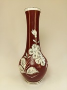 Wazon porcelanowy. Porzellanmanufaktur Wagner & Apel 28,5cm Brązowy. Kwiaty