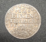 1/12 Talara z 1739 Stolberg NIEMCY SREBRO Jeleń