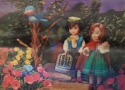 PRL Pocztówka 3D z lat 70. Made in Japan