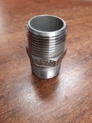 Nypel dwustronny 3/4" nierdzewny