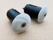 CANNONDALE Bar Ends korki kierownicy końcówki białe Alu Skręcane endcapy 