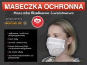 Maseczki flizelinowe 3-warstwowe (w paczce 50 szt)