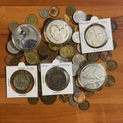 Zestaw ponad 100 Starych Monet Polska IIRP Nike Gdańsk Gulden Tokelau