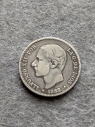 hiszpania 2 pesety 1882 srebro