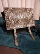 Torebka mała czarna , wąż