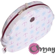 Biały organizer do Obag MOON LIGHT kotwice róż błękit 2 kieszenie OMAY