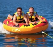 1-2 Osobowe wytrzymałe koło do holowania za łodzią , uchwyty EVA i Zawór