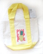 eko torba na zakupy, płócienna torba z ananasem, owoce torba z płótna