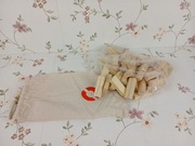 Klocki drewniane do budowy typu Jenga 54 sztuki 5 cm x 1,5 cm x 1 cm Worek