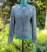 Szara marynarka Orsay 40 L żakiet kurtka blazer melanż