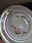 Karolina PRL duży talerz patera benzynka perłowa iryzowana