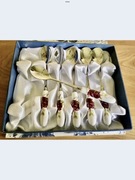 6 deserowych łyżeczek z porcelanową rączką firmy Veroni.