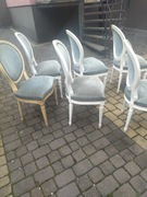 Krzesla empire  szary aksamit