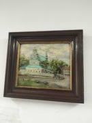 Stary obraz malowany na desce 10