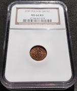 1 GROSZ 1939 ROK - NGC MS 64 RD