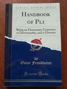 Handbook of Pali, Oscar Frankfurter