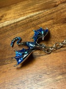 Brelok Niebieski Mistyczny Smok, na Prezent, gry, niebieski