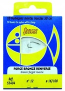 Haczyki z przyponem Sensas Forge Bronze nr. 6 0,22mm 100cm 55442