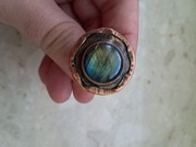 Pierścionek miedziany labradoryt