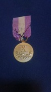 Medal za długoletnią służbę brązowy X lat oryginał + wstążka oryginał