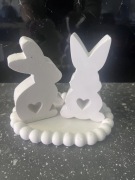 Gipsowy zestaw zajączków 