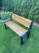 Stylowa ławka LOFT –drewno dębowe + stal | NOWA |