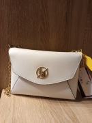 LB torebka kopertówka wizytowa nowa z metkami skóra ekologiczna biały