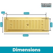 Regulowana Osłona Wentylacyjna  Złota Homebase 229mm X 76mm