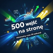 500 unikalnych wejść na stronę 30 sekund, wyświetlenia strony
