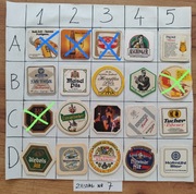 Podkładki, podstawki pod piwo po 2 zł zestaw za 35 zł, Nr7 cały świat 