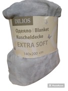 CIEPŁY KOC NARZUTA NA ŁÓŻKO 140x200 KOLOR POPIELATY