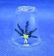 Naparstek Kolekcjonerski Szklany Stroik Świąteczny Malowany 