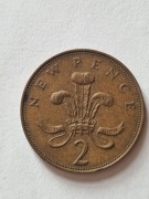 moneta 2 new pence * WIELKA BRYTANIA * 1971