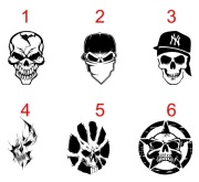 Naklejka na auto  TRUPIA CZASZKA