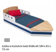 Łóżko dziecięce firmy KIDCRAFT w kształcie łodzi 