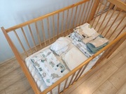 Zestaw łóżeczko,materac, przewijak Ikea, kosz Angel oraz inne