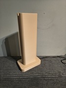 Designerska lampa stojąca do salonu pokoju dziennego biura imitacja drewna 