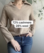 Sweter kołnierzyk wool wełna Kaszmir ARKET s m jesień zima