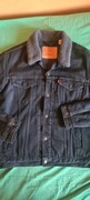 Kurtka jeans levis czarna z futrem =L