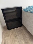 Dwie witryny Ikea besta czarnobraz + glassvik