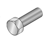 HILTI | Śruba z łbem sześciokątnym - M8x25 Zn DIN 933 8.8 (1600 szt.)