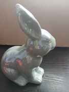Duży,ceramiczny królik  wielkanocny 20 cm.