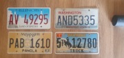 4 tablice rejestracyjne usa oryginal