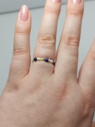 Pierścionek elastyczny kamienie perły naturalne