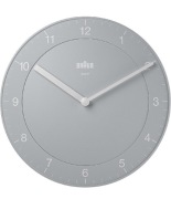 Zegar Braun Classic BC06G szary 20 cm cichy mechanizm ścianę wiszący nowy