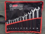 KLUCZE PŁASKO OCZKOWE 6-22mm ZESTAW KLUCZY PŁACHTA SATYNA 12EL