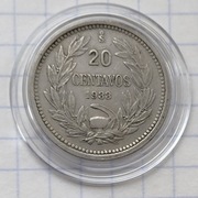 #597 Chile 20 centavo 1933