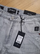 Spodnie damskie szerokie Elias Rumelis kolor szary rozm. 28